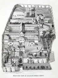 コールドバス・フィールド刑務所の鳥瞰図（Henry Mayhew（1812-87）とJohn Binnyによる「The Criminal Prisons of London and Scenes of Prison Life」より