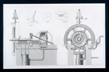 チャールズトムリンソン編集、1880年代頃の「有用美術品と製造業のシクロペーディア」のビショップロータリースチームまたはディスクエンジン