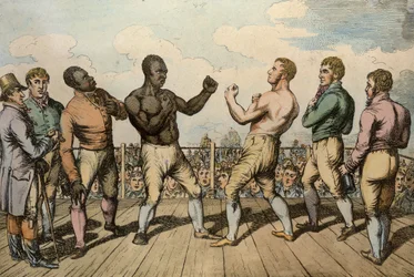 1811年ラトランド、シストルトンギャップでのクリブ（1781-1848）とモリノー（d.1818）のボクシングマッチ