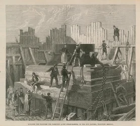 Nasmyths 25トンスチームハンマーのプラットフォームの構築