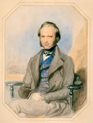 Charles Darwin (aquarela sobre papel)