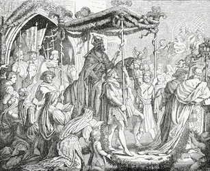 チャールズ4世、神聖ローマ皇帝、1365年、1882年にアヴィニョンの教皇アーバン5世を訪問
