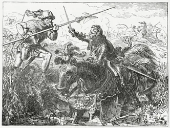 1477年、1882年1月5日、ナンシーの戦いでのブルゴーニュ公チャールズザボールド
