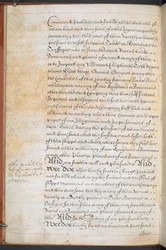 アフリカへの貿易を行うイングランド王立冒険家会社に与えられた憲章（Sloane MS 205, f.8v