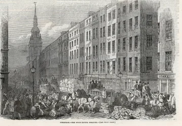 チープサイド-削除された木の舗装