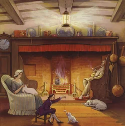 煙突コーナー（カラーリトグラフ）