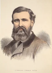 キャメロン司令官、J。ユーイングリッチー著「The Pictorial Edition of the Life and Discoveries of David Livingstone」のイラスト。 A. Fullarton＆Co.、1876年