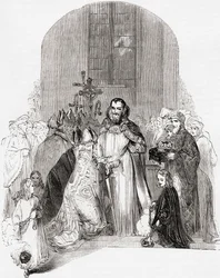 ヘンリー4世の戴冠式、『オールド・イングランド：絵で見る博物館』より、1847年刊