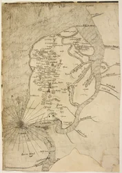 Cotton Augustus I.i f.51 地図製作者 Robert Lythe によるシェピー島の地図