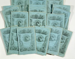 Charles Dickens（1812-70）によるリトルドリットの月刊誌のカバー、c。 1856