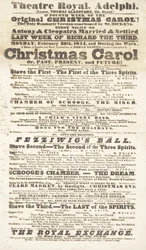 ディケンズプレイビル：1814年2月26日、アデルフィシアターロイヤルでのクリスマスキャロル