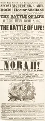 ディケンズのビラ：1847年1月26日、ノリッジのシアターロイヤルでの生命の戦い