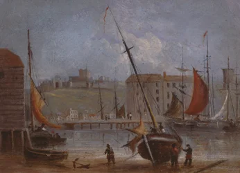 ドーバー城と港、1830年頃