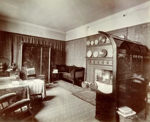 応接室、ケルムスコットハウス、ロンドン、1896