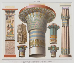 エジプト、エジプトの柱とピラスター