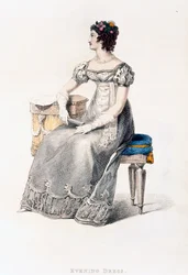 Ackermanns Repository of Artsのイブニングドレス、ファッションプレート