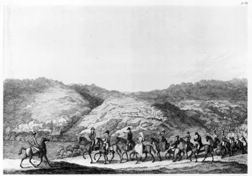 1812年にジョージコーボールが彫刻したヒンリヒリヒテンシュタインによる南部アフリカ旅行から、ドミストが率いる後背地への遠征