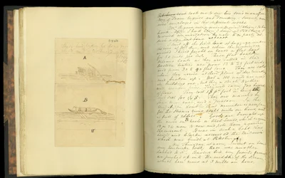 米国西部への旅で書かれた手紙からの抜粋、エリアスフォーダムピム、1818年（332335も参照）
