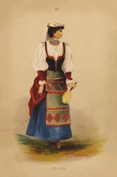 仮装衣装イタリア製（カラーリトグラフ）