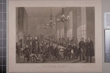 1839年、コックスパー・ストリートのブリティッシュ・コーヒー・ハウスにおける最初のチャーティスト集会