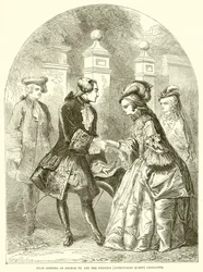 ジョージIIIの最初の会議。そして王女（その後の女王）シャーロット