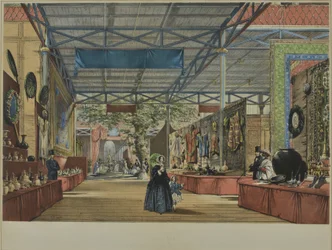 「ディキンソン」の1851年の大展覧会の包括的な写真から、1854年に発行されたインド第7、1854年