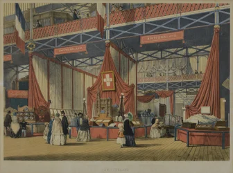 1851年の大博覧会のディッキンソンの包括的な写真」（1854年出版）より スイスセクション