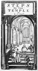 J.クロスによって刻まれたリチャードクラショー作「寺院への階段」の前絵、1648