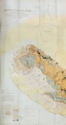 インドのカッチ地域の地質図、インドの地質調査1868-69