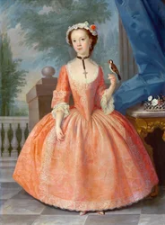 ピンクの少女、1740年代