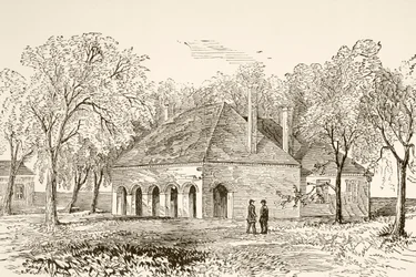 バージニア州ハノーバー・コートハウス（リトグラフ）