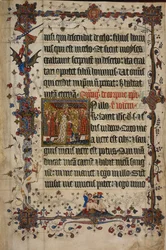 Harley 7026, f.13 The Feast of Corpus Christi, from the Lovel Lectionary, before 1408 (ベラム)
