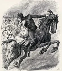 1865年に出版されたThomas Ingoldsbyによる「The Ingoldsby Legends or Mirth and Marvels」からの詩「The Nurse&39;s Story、The Hand of Glory」のJ. Tennielに続くイラスト