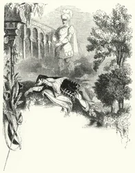 モーツァルトのオペラ「ドン・ジョバンニ」のイラスト（彫刻