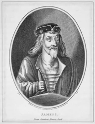 ジェームズI（1394-1437）、スコットランドの王、ジョンストンスコットランドの英雄から、アダムによって刻まれた、1794年公開