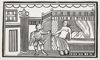 ジョセフと彼の愛人、ジョン・アシュトンによる18世紀のチャプ本のイラスト、パブ。 1882