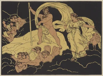 ジュノーとアイオロス（カラーリトグラフ）