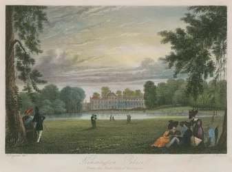 盆地の東側から見たロンドンのケンジントン宮殿