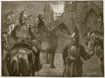 1804年、デューク・デンギエンの誘拐、カッセルズ・イラストレイテッド・オブ・イングランドのイラスト（セピア写真）
