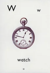 レターW、ウォッチ（カラーリトグラフ