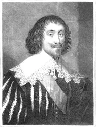 フェアファックス卿（1612-71）「イギリスの歴史に名を馳せる人物の肖像」（メゾチント）のイラスト
