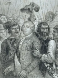 1792年6月20日にチュイルリー宮殿の人々が撮影したフランス国王、ルイ16世（1754-93）