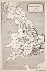 593年のイギリスの地図、スタンフォード地理機関によって印刷