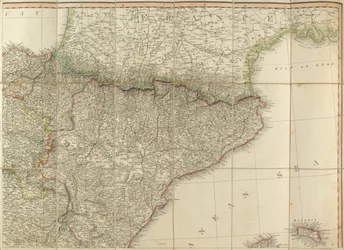 ウェリントン公が使用したとされるスペインの地図