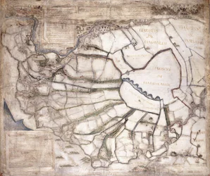 1581年以降の七つの湿地帯の町の地図
