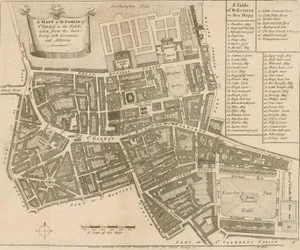 ロンドンのセントジャイルズ教区の地図