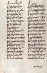 Ms326 f166v、John GowerによるConfessio Amantis（ペン＆ベラムのインク）