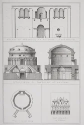 ラベンナの宮殿とテオドリック廟（c.454-526）、 `Agincourts History of Art by the Monuments