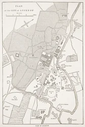 カッセルズ図解イギリスの歴史からのラクナウ市の計画