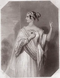 ブルータスの妻ポーシア（Portia Wife of Brutus）（Jules Cesar - the Tragedy of Julius Caesar）の中で - "Galerie des femmes de Shakespeare, collection of 45 serious portraits by the early London artists, enriched with critical and literary notices" サー